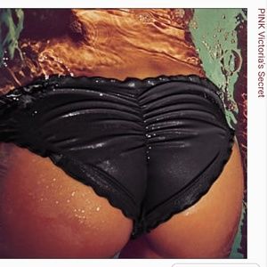 Black & polkadot scrunch cheeky bottoms